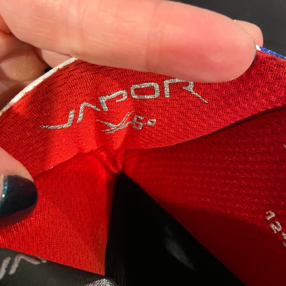 Bauer Red, Blue, and White Hockey Gloves - Picture 5 of 5